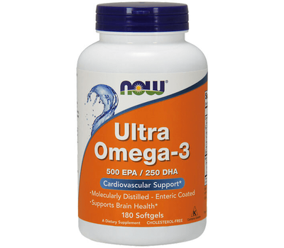 NOW Foods Ultra Omega-3 180 рідких капсул 51510 фото