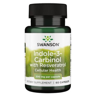 Swanson Indole-3-Carbinol with Resveratrol 200 mg 60 капсул 1502 фото