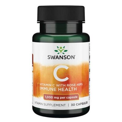 Swanson Vitamin C with Rose Hips 1000 mg 30 капс 1146 фото
