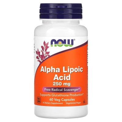 NOW Alpha Lipoic Acid 250 mg 60 капсул 6478 фото