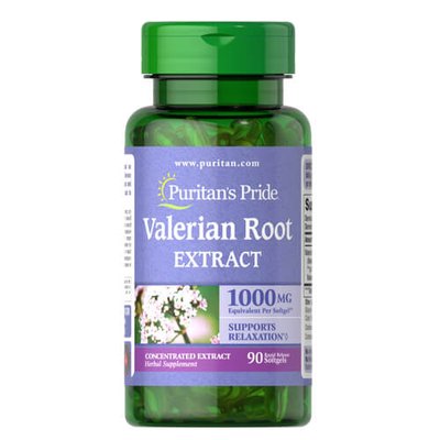 Puritan's Pride Valerian Root 1000 mg 90 рідких капсул 1531 фото