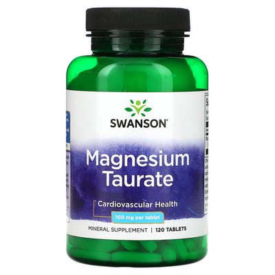 Swanson Premium Magnesium Taurate 100 mg 120 таблеток SW1364 фото