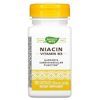 Nature's Way Niacin Vitamin B3 100 mg 100 капсул NWY-40470 фото