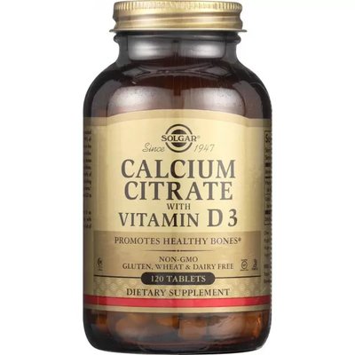 Solgar Calcium Citrate with Vitamin D3 120 таблеток SOL-0431 фото