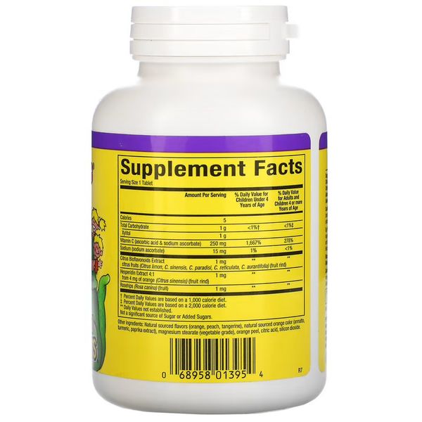 Natural Factors Chewable Vitamin C 250 mg 90 жувальних таблеток NFS-01395 фото