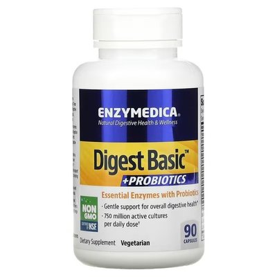 Enzymedica Digest Basic + Probiotics 90 капсул ENZ-13051 фото