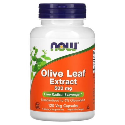 NOW Olive Leaf Extract 500 mg 120 капсул NOW-04722 фото