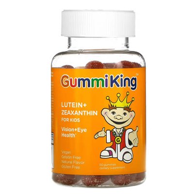 GummiKing Lutein + Zeaxanthin for Kids 60 жувальних цукерок 1654 фото