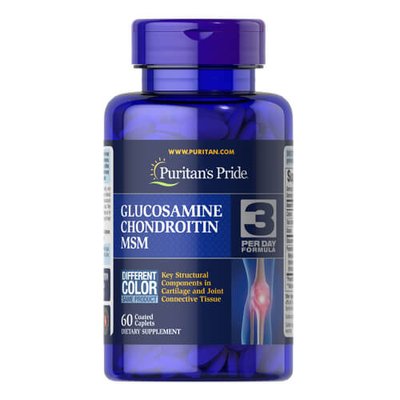 Puritan’s Pride Glucosamine Chondroitin MSM Double Strength 60 таб 0350 фото