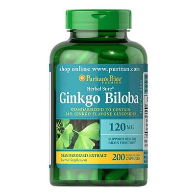 Puritan's Pride Ginkgo Biloba 120 mg 200 капс 04543 фото