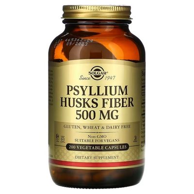 Solgar Psyllium Husk Fiber 500 мг 200 капсул SOL-2315 фото