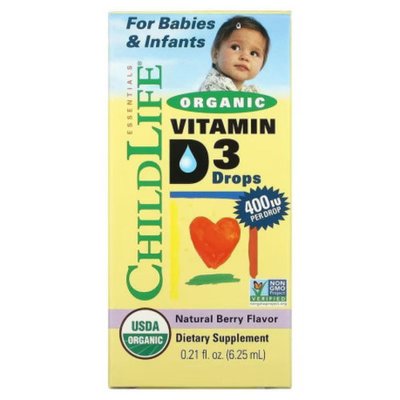 ChildLife Organic Vitamin D3 400 IU 10 ml 1339 фото