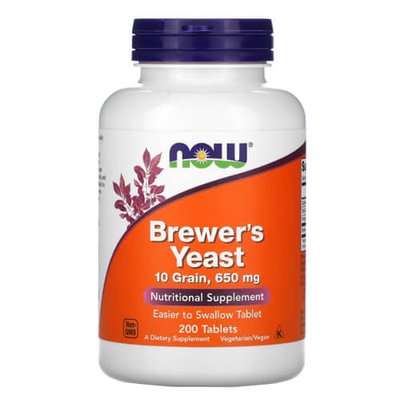 NOW Brewer's Yeast 200 таб 1848 фото