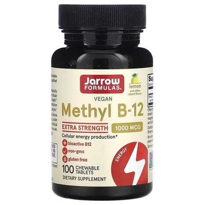 Jarrow Formulas Methyl B-12 1,000 mcg 100 смоктальних таблеток JRW-18001 фото