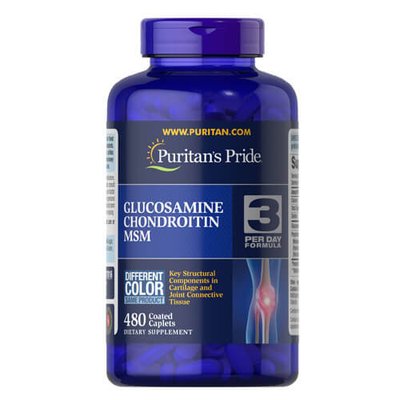 Puritan’s Pride Glucosamine Chondroitin MSM Double Strength 480 таб. 027816 фото