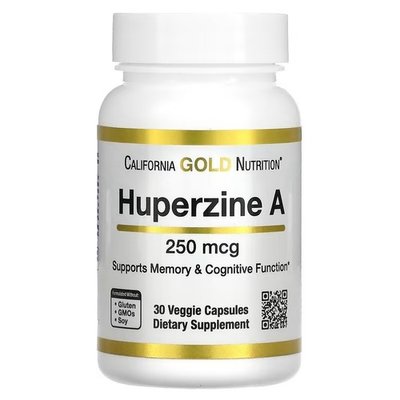 California Gold Nutrition Huperzine A 250 mcg 30 капсул CGN-02167 фото