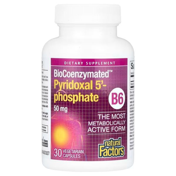 Natural Factors B6 Pyridoxal 5'-Phosphate 50 mg 30 капсул NFS-01252 фото
