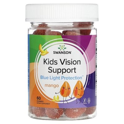 Swanson Kids Vision Support Mango 60 жувальних цукерок, Манго SW11882 фото