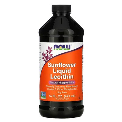 NOW Sunflower Liquid Lecithin 473 ml 1438 фото