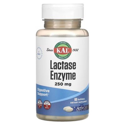 KAL Lactase Enzyme 125 mg 60 капсул CAL-80206 фото