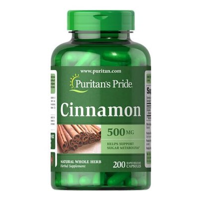 Puritan's Pride Cinnamon 500 mg 200 капс 14022 фото