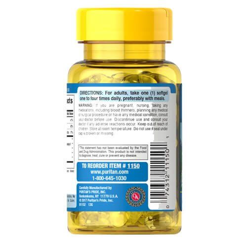 Puritan's Pride Cod Liver Oil 415 mg 100 капс 01150 фото