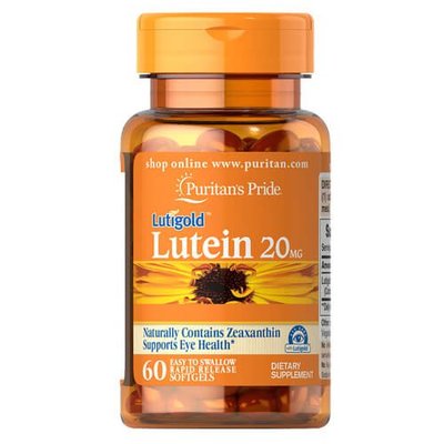 Puritan's Pride Lutein 20 mg with Zeaxanthin 60 капс 04901 фото
