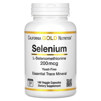 California Gold Nutrition Selenium Yeast-Free 200 mcg 180 капсул CGN-01352 фото