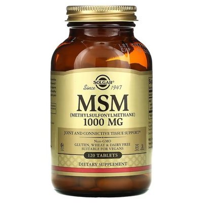 Solgar MSM 1000 mg 120 таблеток SOL-1734 фото
