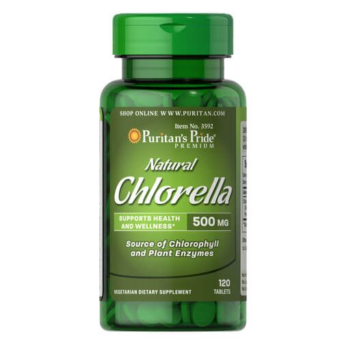 Puritan's Pride Natural Chlorella 500 mg 120 таб 3592 фото
