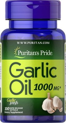 Puritan's Pride Garlic Oil 1,000 mg 100 капсул 2970 фото