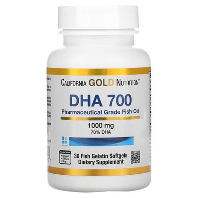 California Gold Nutrition DHA 700 Fish Oil 1,000 mg 30 капсул 2052 фото