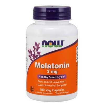 NOW Melatonin 3 mg 180 капс NOW-003257 фото