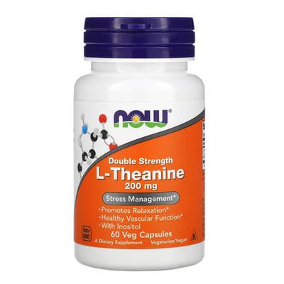 NOW L-Theanine 200 mg 60 капс 1346 фото