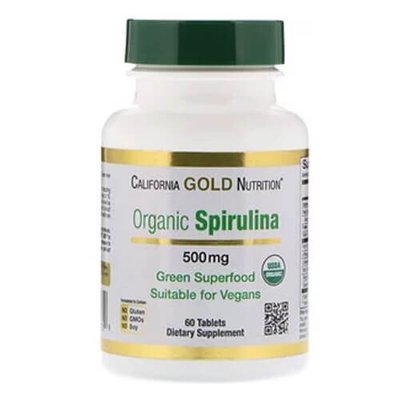 California Gold Nutrition Spirulina 60 табл CGN-01175 фото