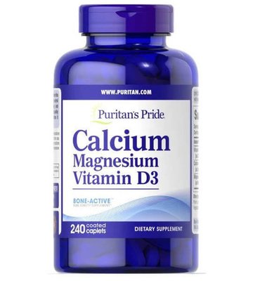 Puritan's Pride Calcium Magnesium Vitamin D3 240 таблеток 016151 фото