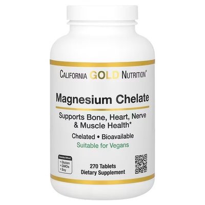 California Gold Nutrition Magnesium Chelate 210 mg 270 таблеток CGN-01969 фото