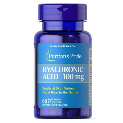 Puritan's Pride Hyaluronic Acid 100 mg 60 капс 17688 фото
