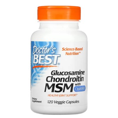Doctor's Best Glucosamine Chondroitin MSM with OptiMSM 120 капсул DRB-000080 фото