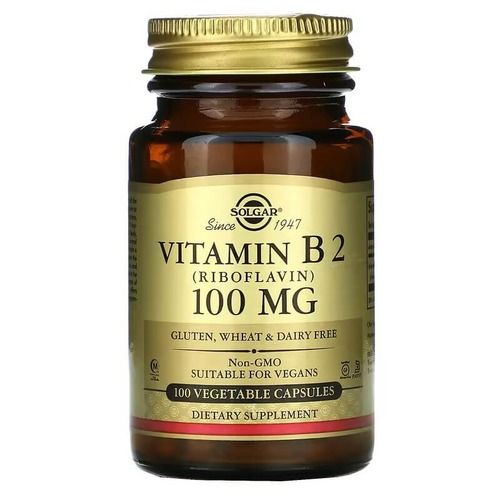 Solgar Vitamin B2 100 мг 100 капсул SOL-03050 фото