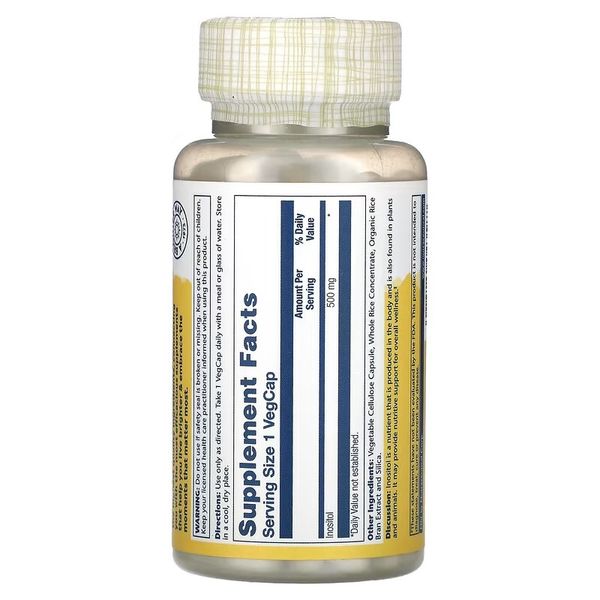 Solaray Inositol 500 mg 100 капсул SOR-04358 фото