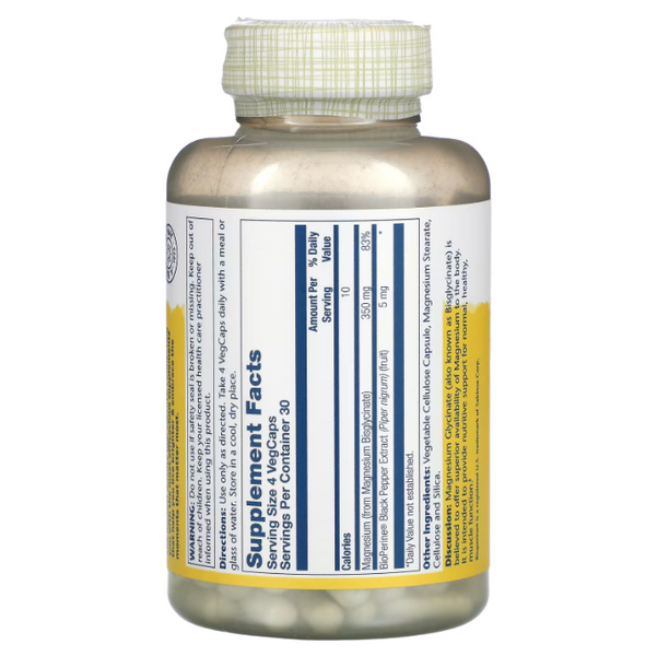 Solaray Magnesium Glycinate 350 mg 120 капсул SOR-54901 фото
