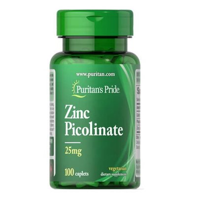 Puritan's Pride Zinc Picolinate 25 mg 100 табл 04261 фото