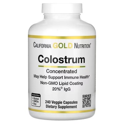 California Gold Nutrition Colostrum 240 рослиниих капсул CGN-00913 фото