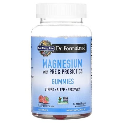 Garden of Life Magnesium with Pre & Probiotics 60 жувальних цукерок GOL-13089 фото