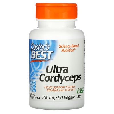 Doctor's Best Ultra Cordyceps 750 mg 60 рослинних капсул DRB-00103 фото