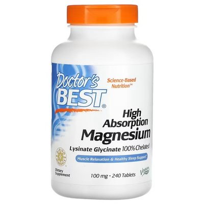 Doctor's Best High Absorption Magnesium 100 mg 240 таблеток DRB-00087 фото