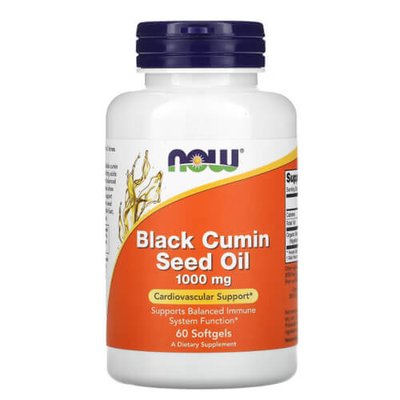 NOW Black Cumin Seed Oil 60 капсул 01784 фото