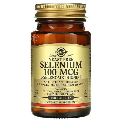 Solgar Selenium Yeast-Free 100 mcg 100 таблеток SOL-02551 фото