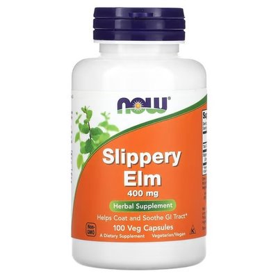 Now Slippery Elm 400 mg 100 рослинних капсул NOW-04750 фото